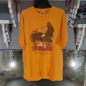 Vintage Harley Davidson T Shirt XL Made USA Bald Eagle Sturgis Rally Biker Tee